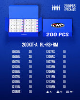 CNC Dimension Tattoo Needles 200pcs Assorted Sizes for versatile tattooing.